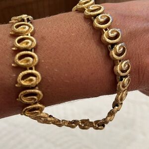 Vintage Monet Gold Swirl Necklace